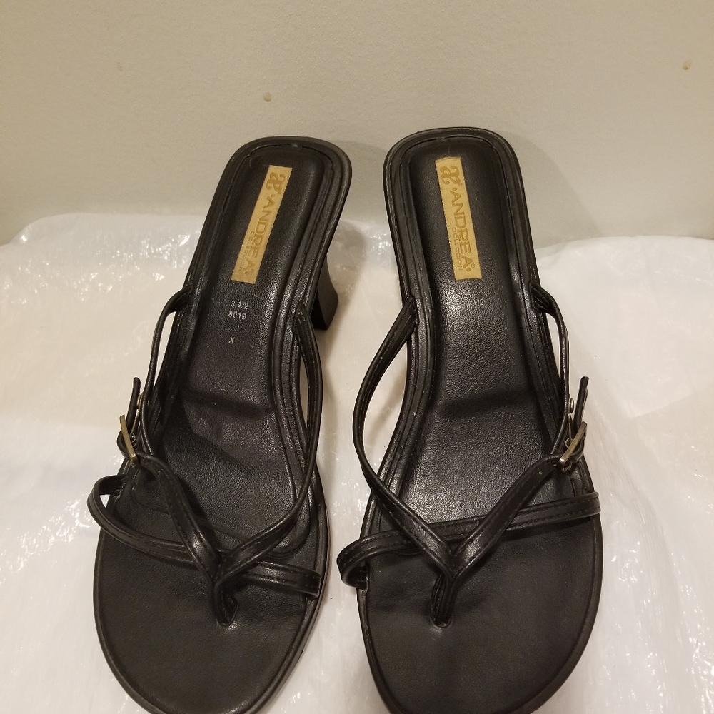 Black dress sandals size 7. Never worn.